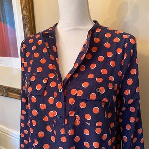 GAP Henley Polka Dot Shirt Dress